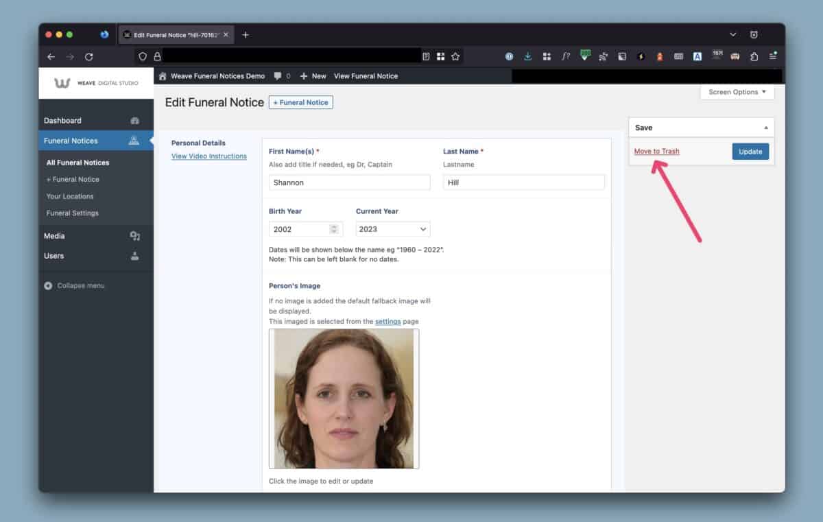 538bc0288ee5328c551250cabe478754a3c67aa5045680dc4a04d2c04b98de00trash2 Funeral Notice